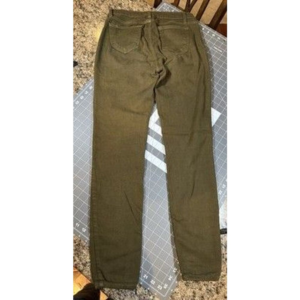 Judy Blue Women's 11/30 Olive Green Jeans Mid Rise Straight Leg Stretch Pants